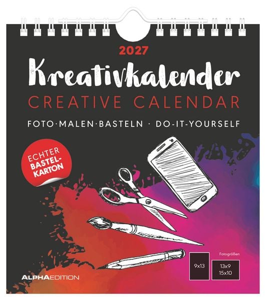 Produktbild: Kreativkalender S schwarz 2027