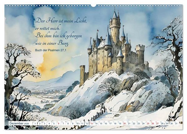 Produktbild: Du bist ein Segen! Segensw&uuml;nsche aus der Bibel (hochwertiger Premium Wandkalender 2026 DIN A2 quer), Kunstdruck in Hochglanz