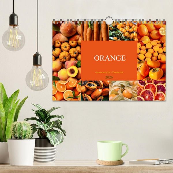 Produktbild: ORANGE - Gem&uuml;se und Obst -Vitaminreich (Wandkalender 2026 DIN A4 quer), CALVENDO Monatskalender