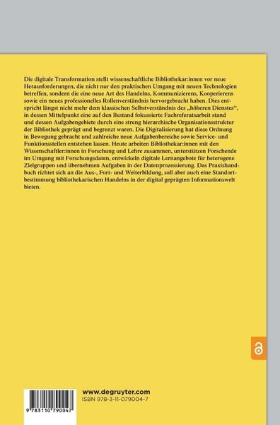 Produktbild: Praxishandbuch Wissenschaftliche Bibliothekar:innen