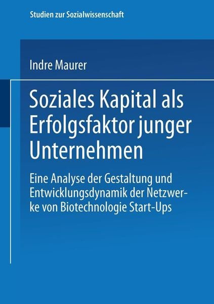 Produktbild: Soziales Kapital als Erfolgsfaktor junger Unternehmen
