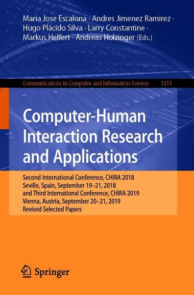 Produktbild: Computer-Human Interaction Research and Applications