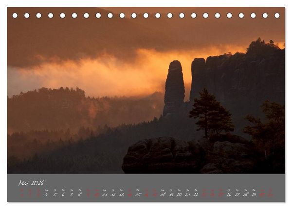 Produktbild: Traumlandschaft - S&auml;chsische Schweiz (Tischkalender 2026 DIN A5 quer), CALVENDO Monatskalender