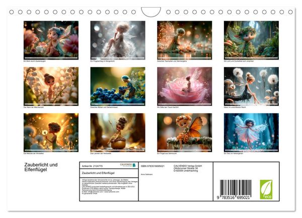 Produktbild: Zauberlicht und Elfenfl&uuml;gel (Wandkalender 2026 DIN A4 quer), CALVENDO Monatskalender