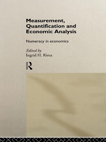 Produktbild: Measurement, Quantification and Economic Analysis