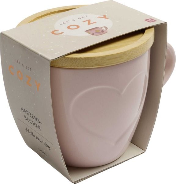 Produktbild: COZY Tasse mit Bambusdeckel (rosa)