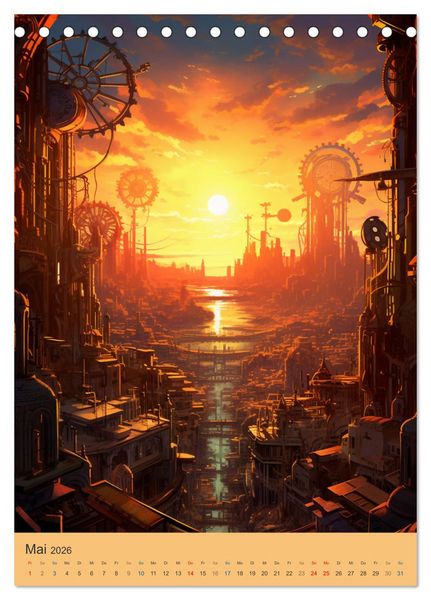Produktbild: Steampunk-Universum (Tischkalender 2026 DIN A5 hoch), CALVENDO Monatskalender