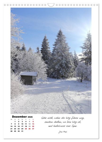 Produktbild: Wege durchs Jahr - Spazierg&auml;nge im sch&ouml;nen Nordhessen (Wandkalender 2026 DIN A3 hoch), CALVENDO Monatskalender