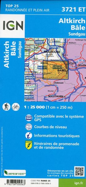 Produktbild: Altkirch.B&acirc;le.Sundgau 1:25 000