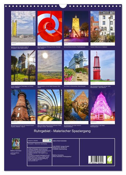 Produktbild: Ruhrgebiet - Malerischer Spaziergang (Wandkalender 2026 DIN A3 hoch), CALVENDO Monatskalender