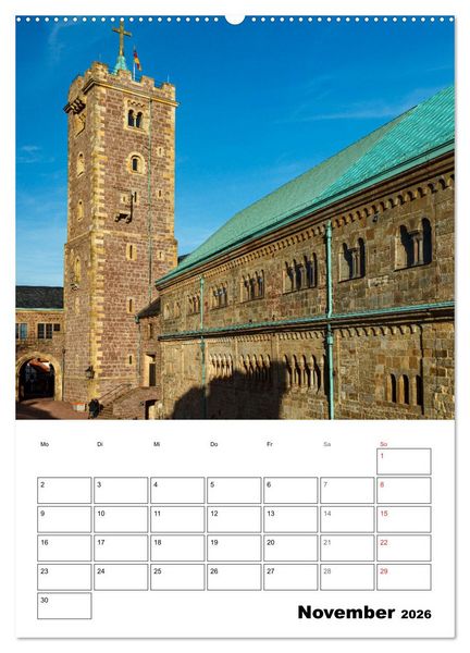 Produktbild: Die Th&uuml;ringer Wartburg (Wandkalender 2026 DIN A2 hoch), CALVENDO Monatskalender