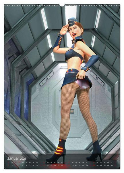 Produktbild: Science Fiction Pin Ups (hochwertiger Premium Wandkalender 2026 DIN A2 hoch), Kunstdruck in Hochglanz