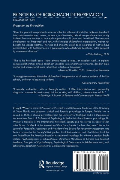 Produktbild: Principles of Rorschach Interpretation