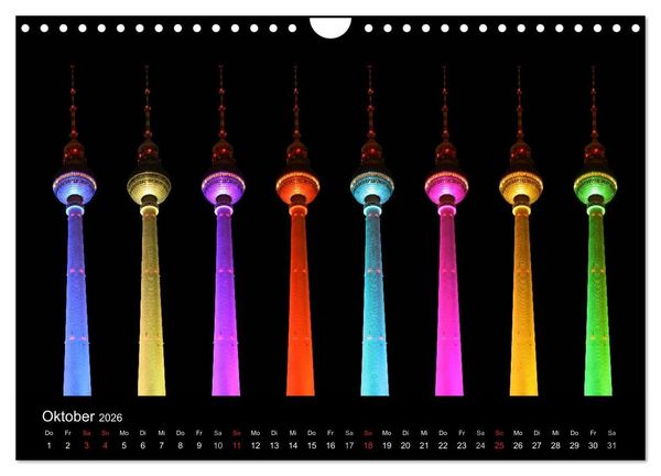 Produktbild: Colours of Berlin (Wandkalender 2026 DIN A4 quer), CALVENDO Monatskalender