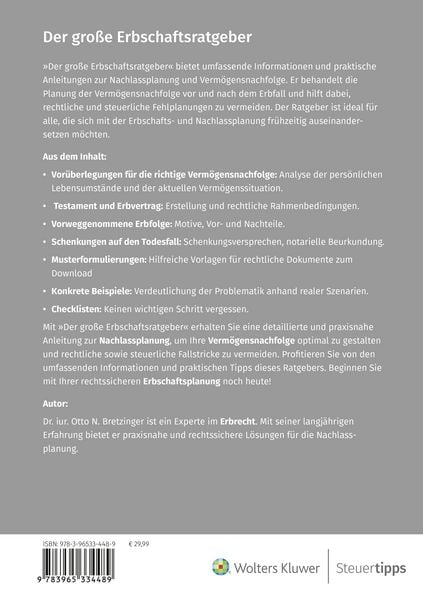 Produktbild: Der gro&szlig;e Erbschaftsratgeber