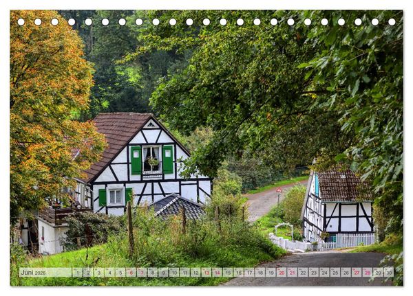 Produktbild: Idyllische Wanderwege im Bergischen Land (Tischkalender 2026 DIN A5 quer), CALVENDO Monatskalender