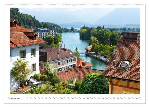 Produktbild: Malerisches Thun (hochwertiger Premium Wandkalender 2026 DIN A2 quer), Kunstdruck in Hochglanz
