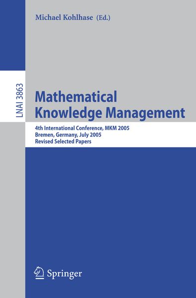 Produktbild: Mathematical Knowledge Management