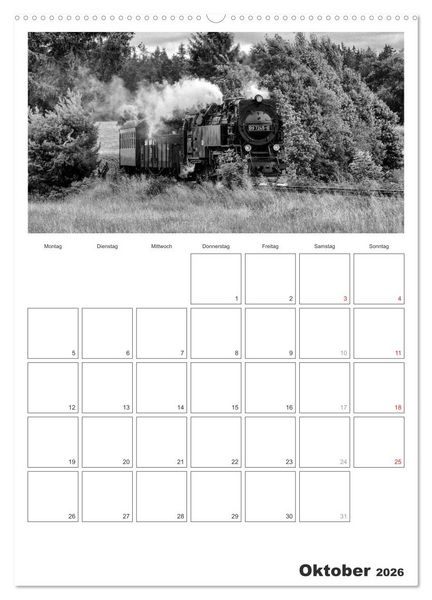 Produktbild: Unter Dampf. Eisenbahnromantik im Harz (Wandkalender 2026 DIN A2 hoch), CALVENDO Monatskalender