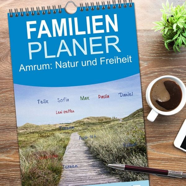 Produktbild: Familienplaner 2026 - Amrum: Natur und Freiheit mit 5 Spalten (Wandkalender, 21 x 45 cm) CALVENDO
