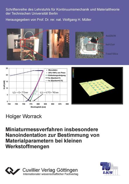 Produktbild: Miniaturmessverfahren insbesondere Nanoindentation zur Bestimmung von Materialparametern bei kleinen Werkstoffmengen
