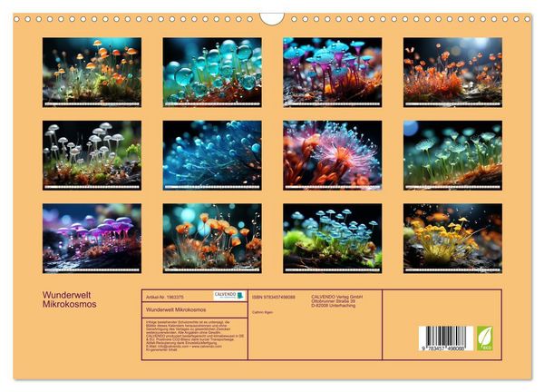 Produktbild: Wunderwelt Mikrokosmos (Wandkalender 2026 DIN A3 quer), CALVENDO Monatskalender