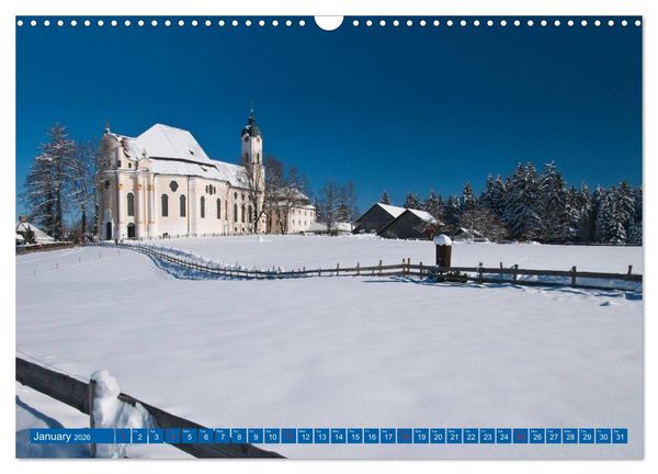Produktbild: Romantic Places In Bavaria (Wall Calendar 2026 DIN A3 landscape), CALVENDO 12 Month Wall Calendar