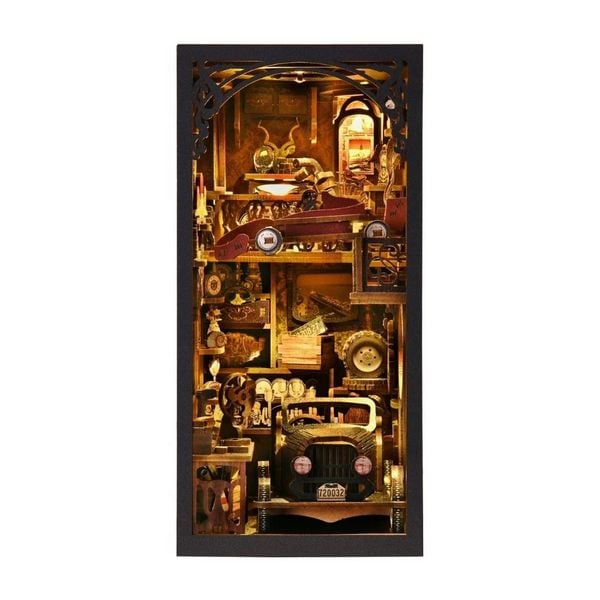 Produktbild: FiguredArt CH02 - DIY Book Nook, Vintage Garage, Puzzle 255 Teile, Miniatur-Diorama