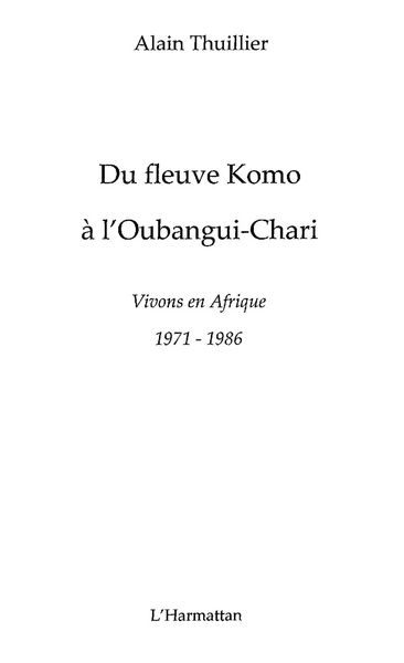 Produktbild: Du fleuve komo A l'oubangui-chari - vivo