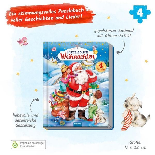 Produktbild: Tr&ouml;tsch Puzzlebuch Weihnachten
