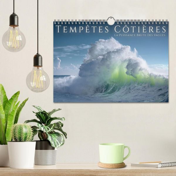 Produktbild: Temp&ecirc;tes c&ocirc;ti&egrave;res - La puissance brute des vagues (Calendrier mural 2026 DIN A4 vertical), CALVENDO calendrier mensuel