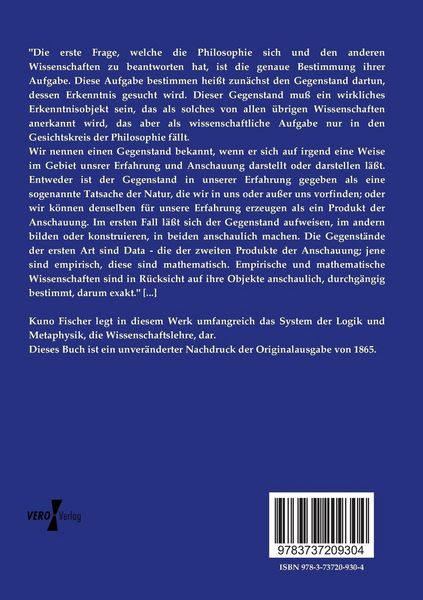 Produktbild: System der Logik und Metaphysik, oder Wissenschaftslehre