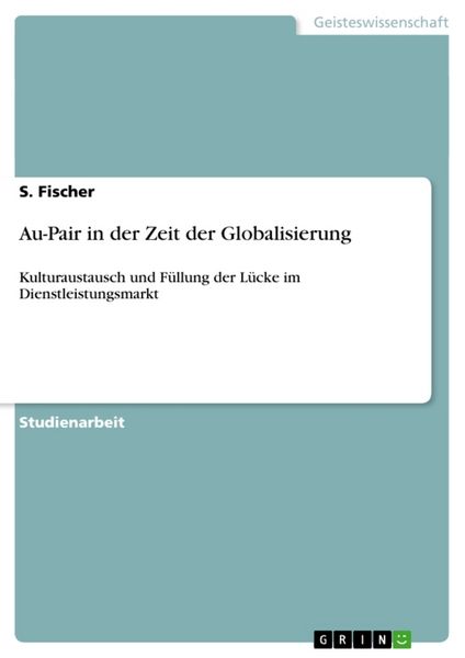 Produktbild: Au-Pair in der Zeit der Globalisierung