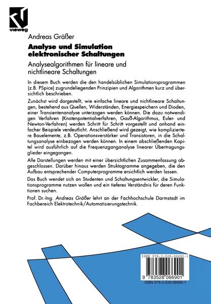 Produktbild: Analyse und Simulation elektronischer Schaltungen