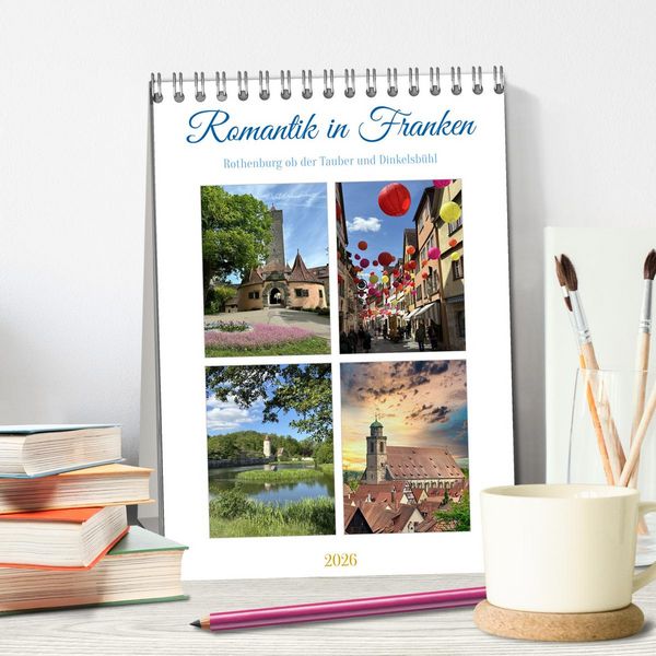 Produktbild: Romantik in Franken (Tischkalender 2026 DIN A5 hoch), CALVENDO Monatskalender