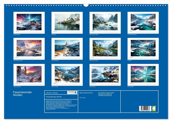 Produktbild: Faszinierender Norden (Wandkalender 2026 DIN A2 quer), CALVENDO Monatskalender
