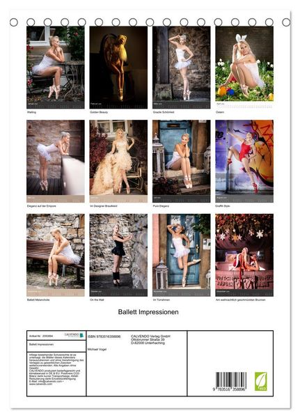 Produktbild: Ballett Impressionen (Tischkalender 2026 DIN A5 hoch), CALVENDO Monatskalender