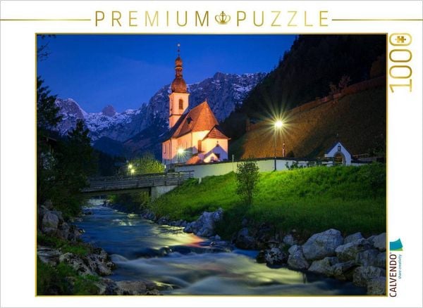 CALVENDO Puzzle Abend in Ramsau | 1000 Teile Lege-Größe 64x48cm Foto-Puzzle für glückliche Stunden