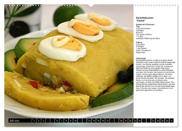 Produktbild: PERU - Kulinarisch (Wandkalender 2026 DIN A2 quer), CALVENDO Monatskalender