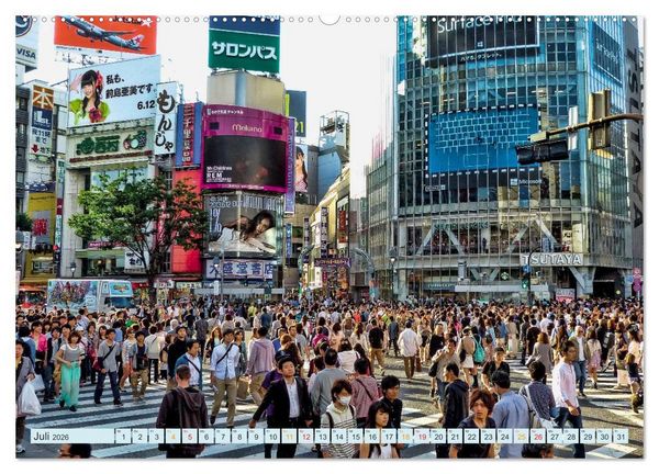 Produktbild: Tokio - Hightech und Menschenmassen (hochwertiger Premium Wandkalender 2026 DIN A2 quer), Kunstdruck in Hochglanz