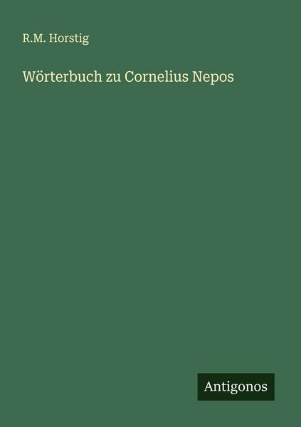 Produktbild: W&ouml;rterbuch zu Cornelius Nepos