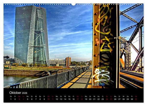 Produktbild: Frankfurt k&uuml;nstlerisch (hochwertiger Premium Wandkalender 2026 DIN A2 quer), Kunstdruck in Hochglanz