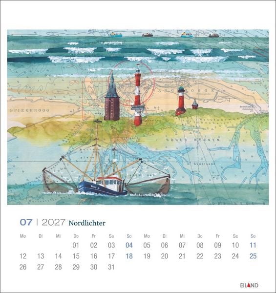 Produktbild: Nordlichter - See(h)karten Postkartenkalender 2027