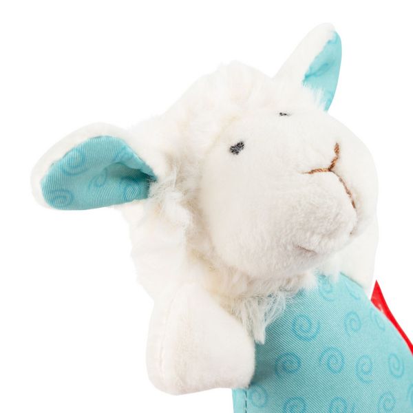 Produktbild: Sigikid 43539 - Greifling Rassel Schaf, t&uuml;rkis/wei&szlig;, Pl&uuml;sch, 13 cm