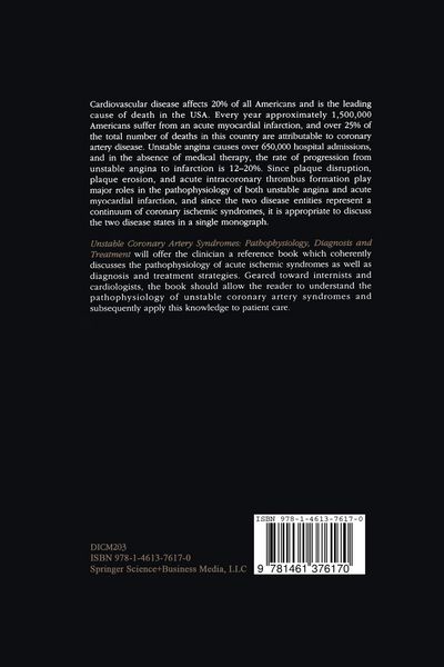 Produktbild: Unstable Coronary Artery Syndromes Pathophysiology, Diagnosis and Treatment