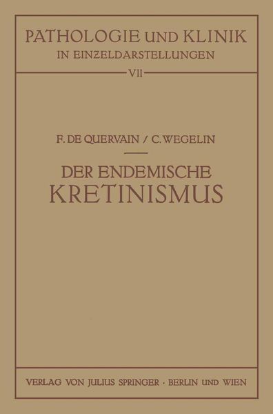Produktbild: Der Endemische Kretinismus