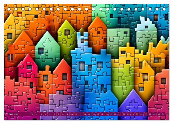 Produktbild: Faszination PUZZLE (Tischkalender 2026 DIN A5 quer), CALVENDO Monatskalender