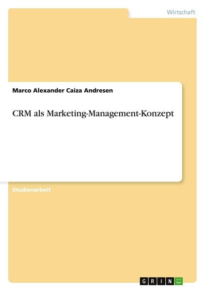 Produktbild: CRM als Marketing-Management-Konzept