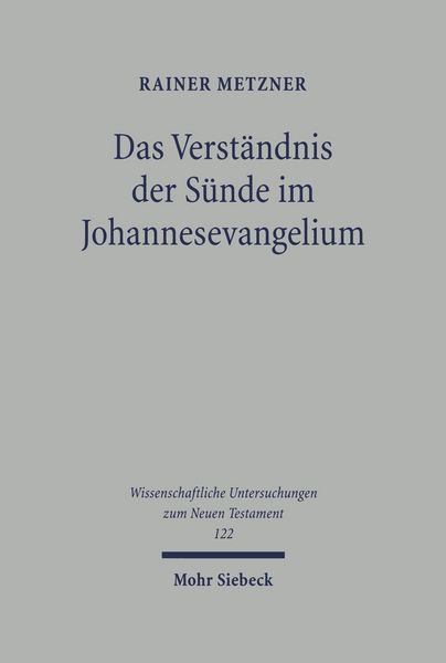 Produktbild: Das Verst&auml;ndnis der S&uuml;nde im Johannesevangelium