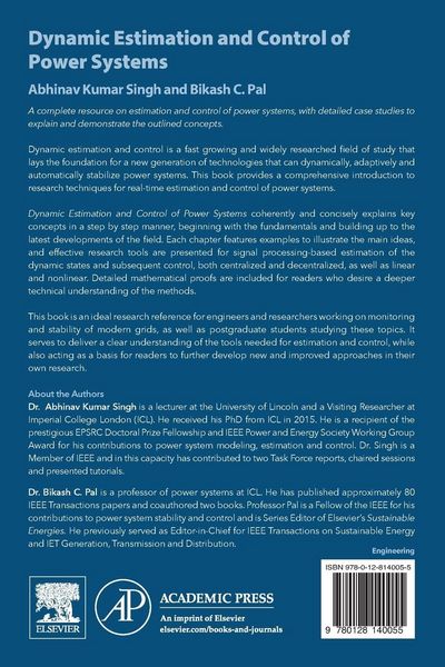 Produktbild: Dynamic Estimation and Control of Power Systems